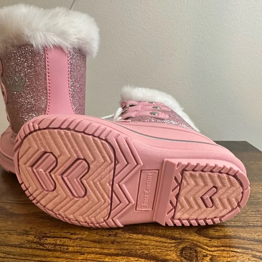Juicy Couture JJK LIL ESCALON Pink Glitter Boots. NWT/box various toddler sizes